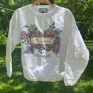 Vintage 80s Bonjour International Sweatshirt